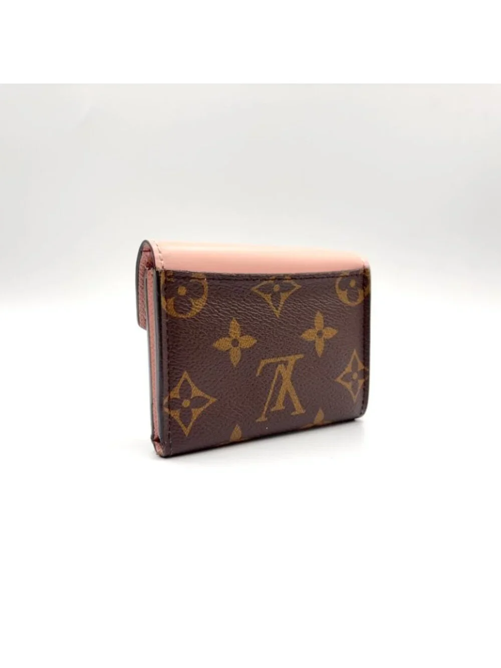 Louis Vuitton Portefeuille Zoe Monogram Rose Ballerine Leather Canvas Pink